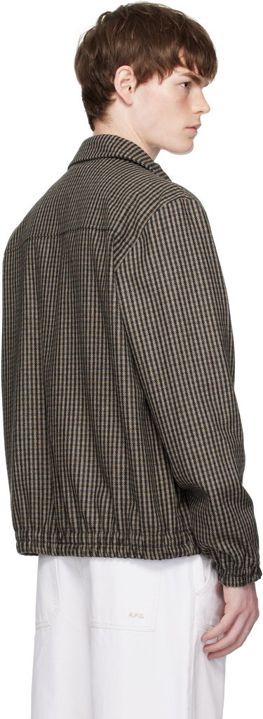 Takki A.P.C. A.P.C. Gilbert Houndstooth Zip Jacket Ruskea | WOASP-M32018, 2