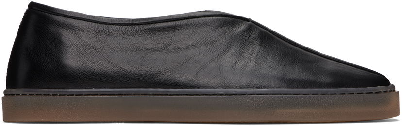 Vaatteet LEMAIRE Lemaire Linoleum Piped Loafers Musta | FO0098 LL0003