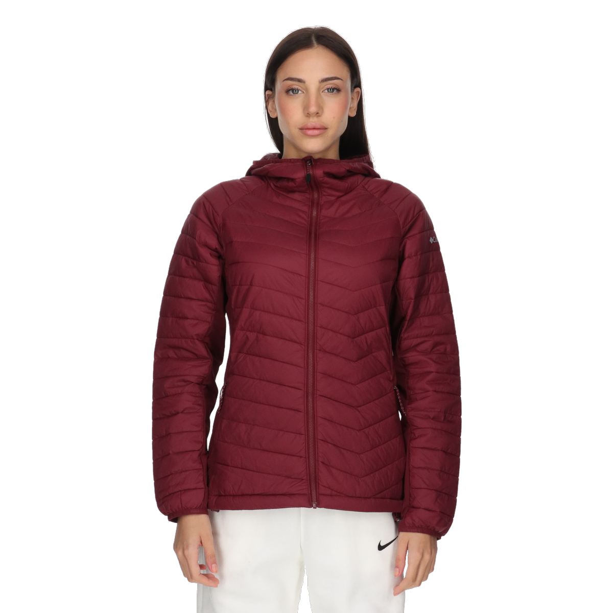 Puffer takki Columbia Powder Pass™ II Hybrid Hooded Jacket Burgundia | 2126121624, 0
