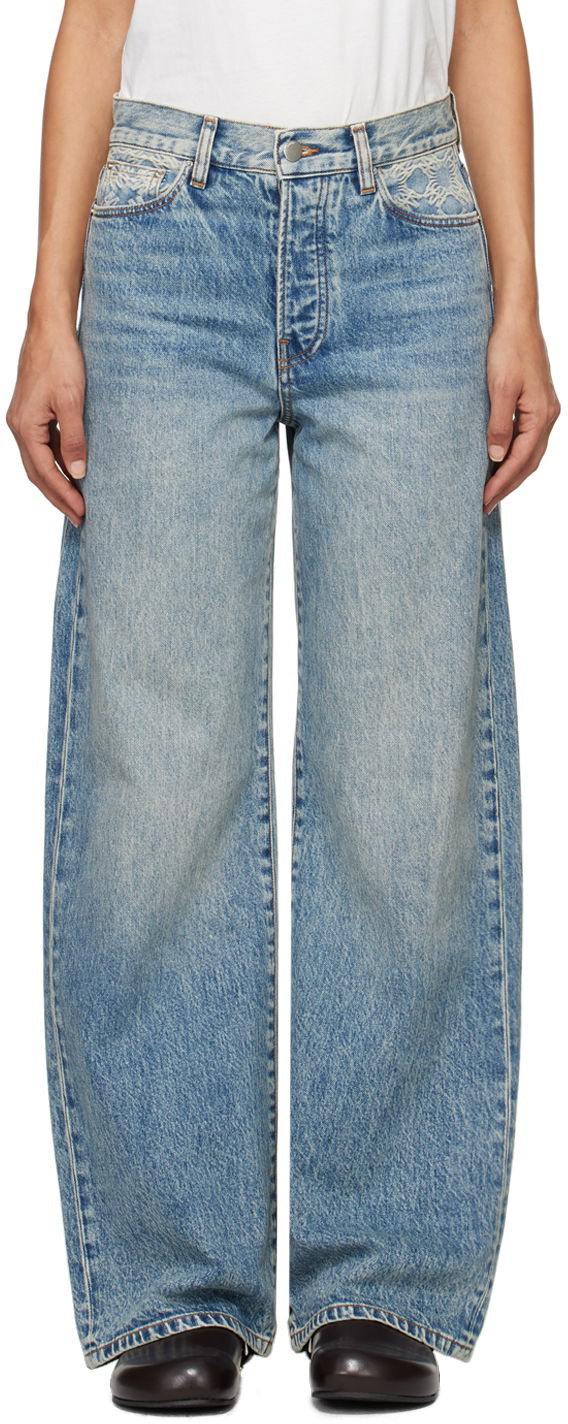 Jeans AMIRI High Rise Wide Jeans Sininen | AWDNGG1005, 0