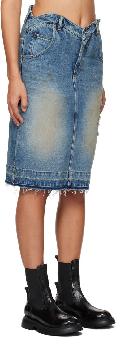 Hame We11done We11done Heart Denim Midi Skirt Sininen | WD-DS3-24-333-W-BL, 1