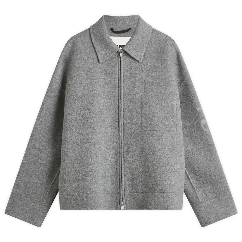 Takki Jil Sander Double Face Wool Zip Jacket Harmaa | J47BN0170-J40020-34
