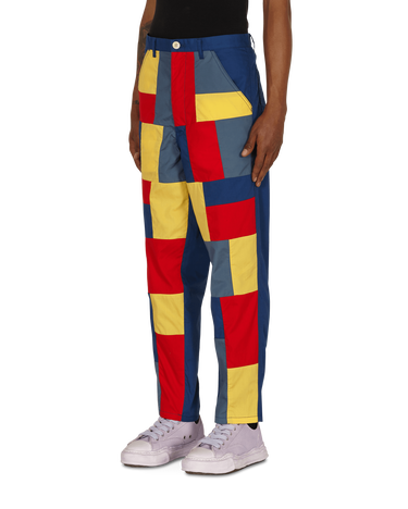 Housut Comme des Garçons Patchwork Pants Punainen | FG-P022-SS21 1, 2