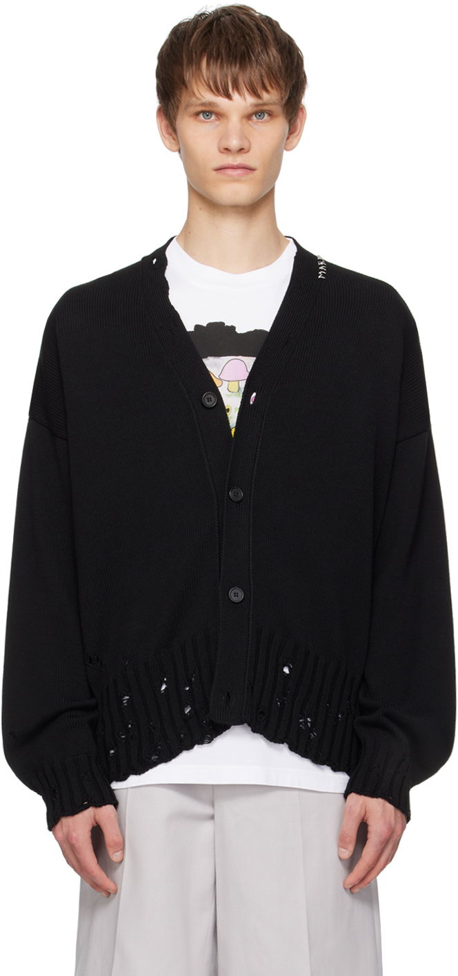 Villapaita Marni Black Dishevelled Cardigan Musta | CDMG0136Q0 UFC652