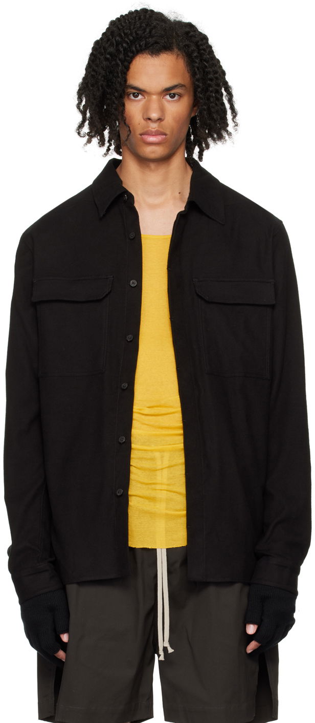 Paita Rick Owens Black Porterville Work Shirt Musta | RU02D6291 FL