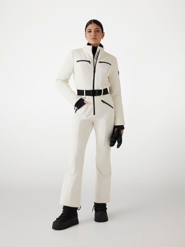 Haalari GUESS Slim-Fit Ski Jumpsuit Valkoinen | W4PD1MWH1S0