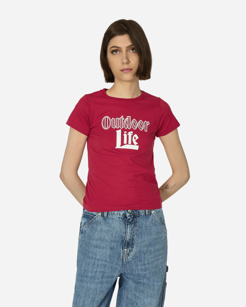 T-paita Stockholm (Surfboard) Club Fitted Rhinestone T-Shirt Pink Punainen | W1000099 1
