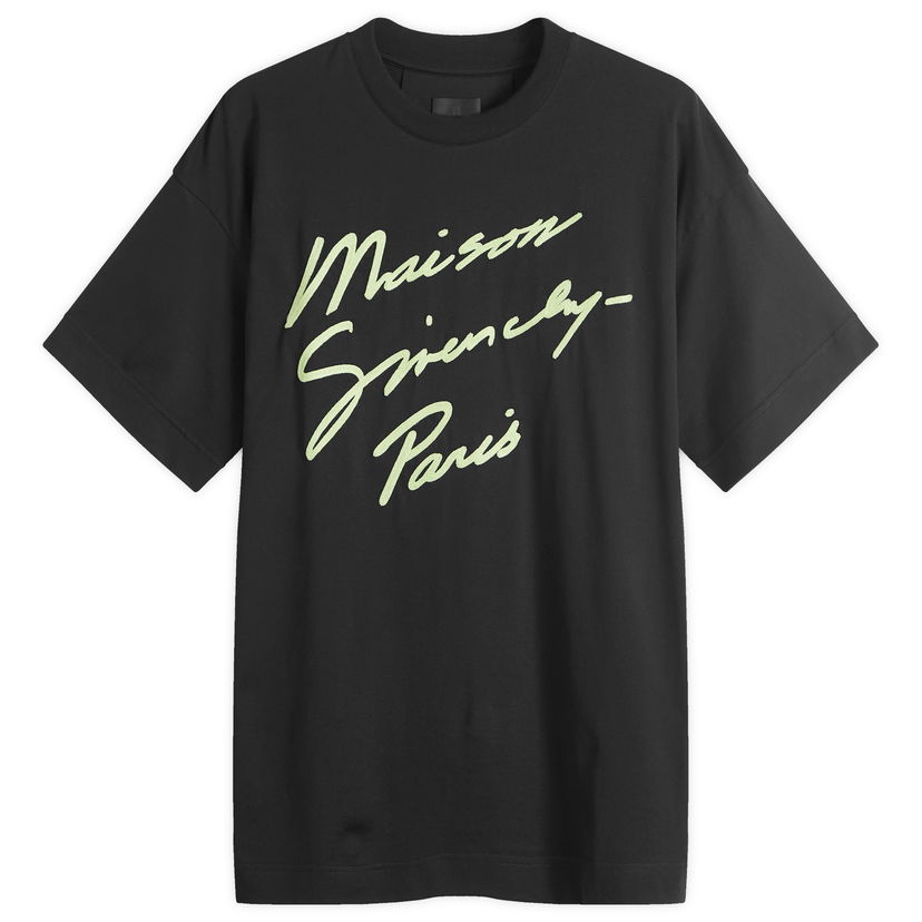 T-paita Givenchy Script Logo Regular Fit T-Shirt Musta | BM71MG3YPH-013