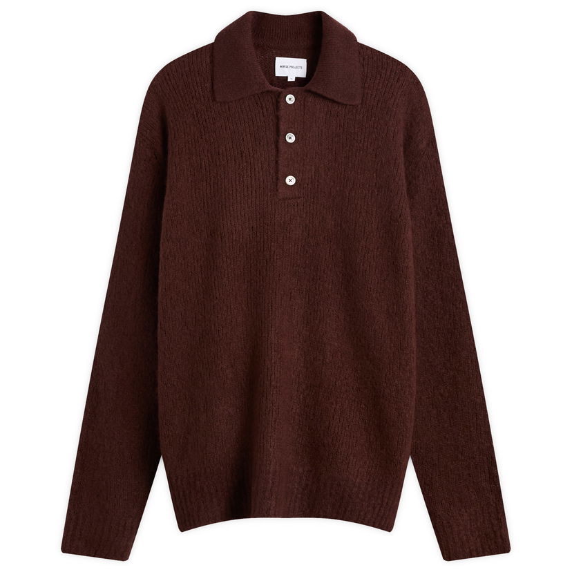 Poolopaita NORSE PROJECTS Rasmus Relaxed Brushed Polo Ruskea | N45-0614-9025