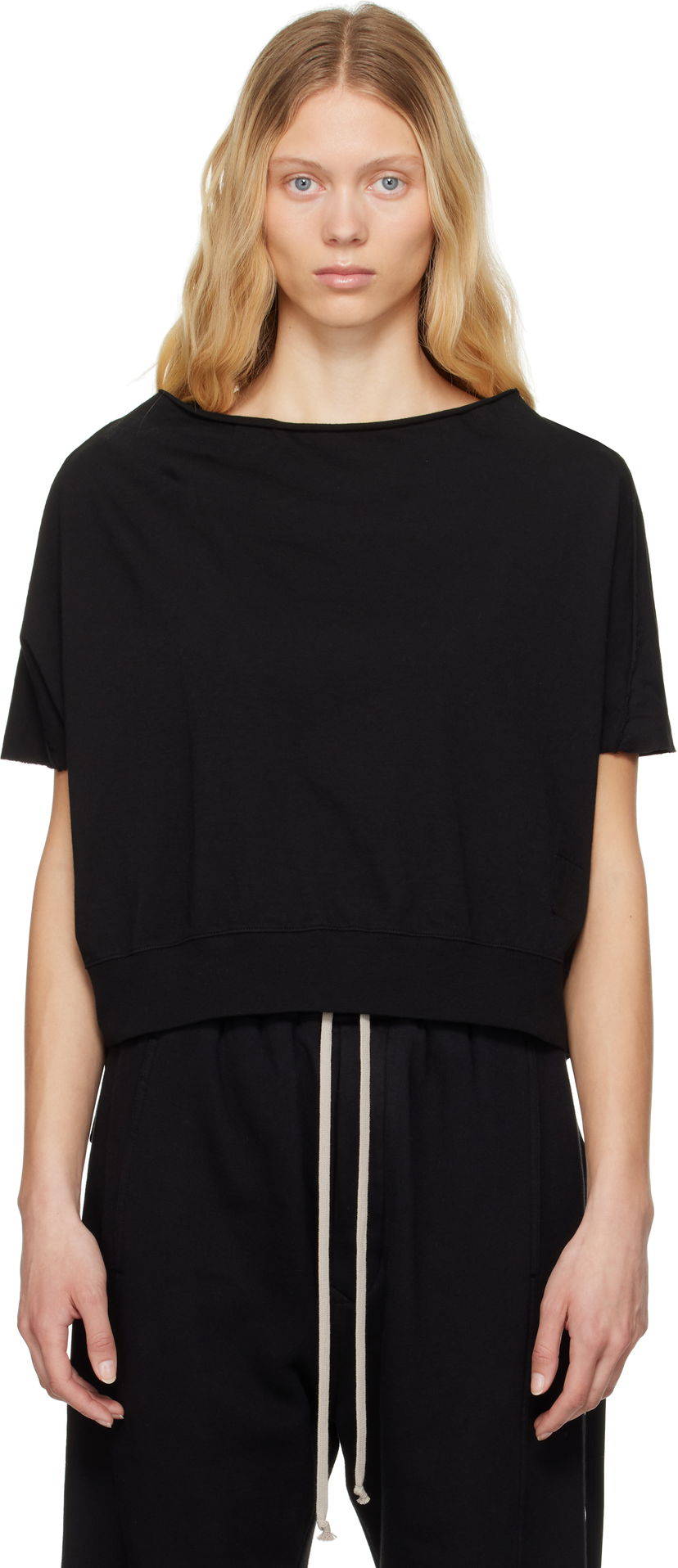 Crop top Rick Owens Rick Owens DRKSHDW Hollywood Dagger T-Shirt Musta | DS01E3243 RN