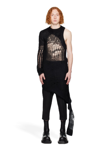 T-paita Rick Owens Spider Banana Sweater Musta | RU02C7632 KSPDR