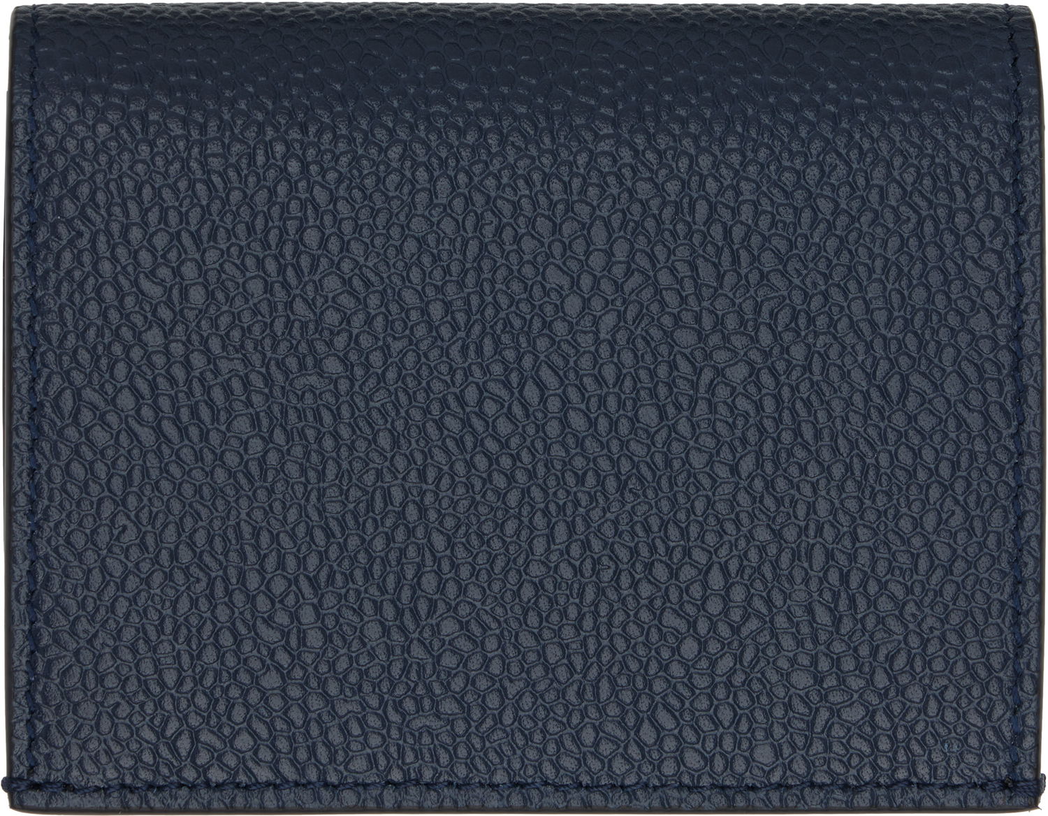 Lompakko Thom Browne Thom Browne Pebble Grain 4-Bar Double Card Holder Tummansininen | UAW076A-00198, 1