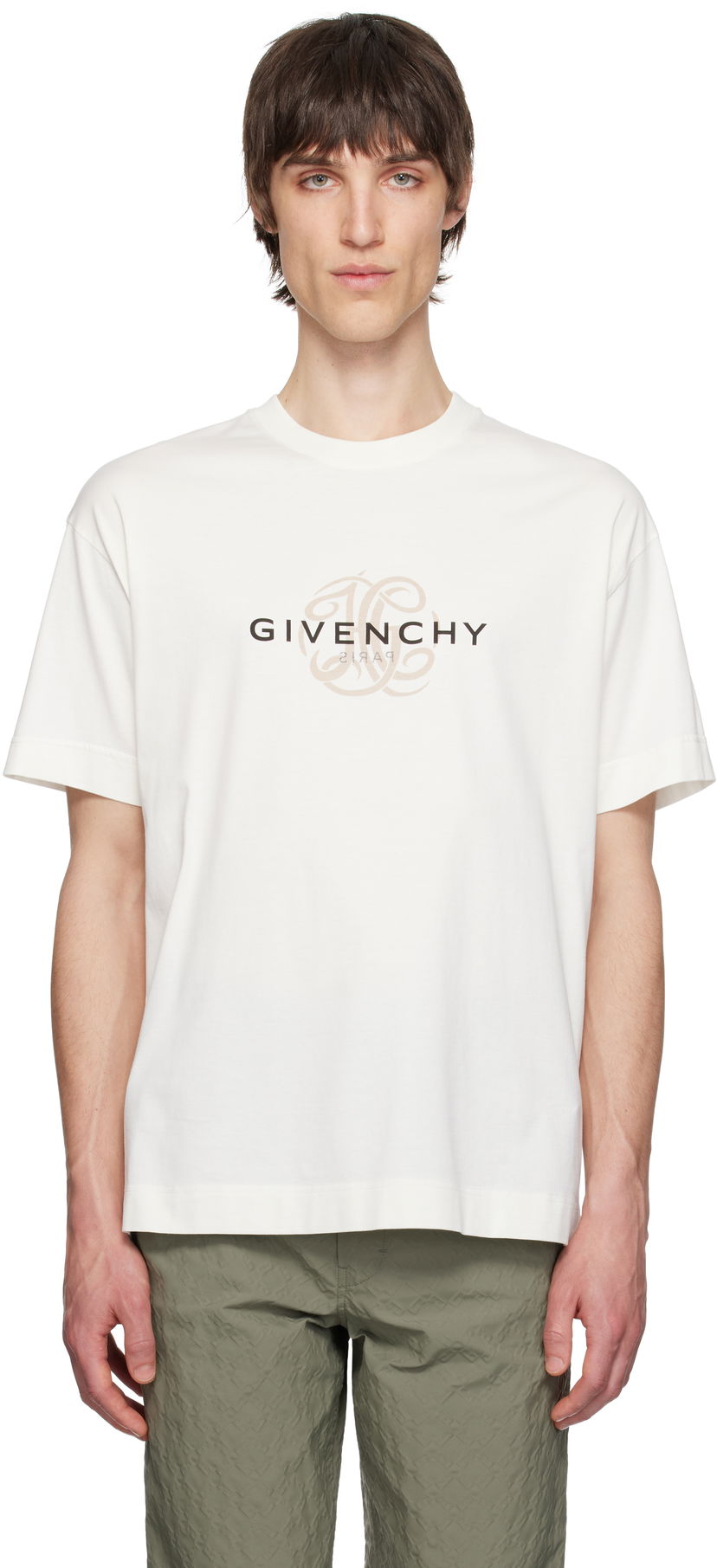 T-paita Givenchy Givenchy Reverse Logo T-Shirt Valkoinen | BM71MG3YQJ130