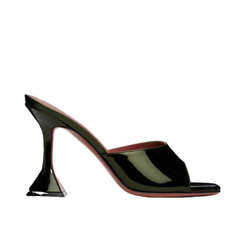 Tennarit ja kengät Amina Muaddi Lupita Slipper Heeled Sandals Vihreä | LUPITA SLIPPER MIRROR