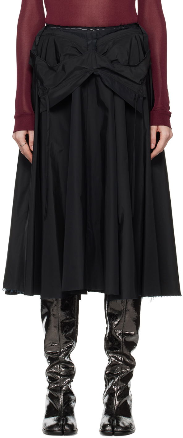 Hame Maison Margiela Work-in-Progress Midi Skirt Musta | S51ME0026 M35131