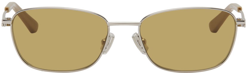 Aurinkolasit Bottega Veneta Rectangular Sunglasses Harmaa | BV1300S-004