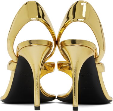 Asusteet Alaïa ALAÏA Heeled Thong Sandals Metallinen | AA3S122CK298, 1