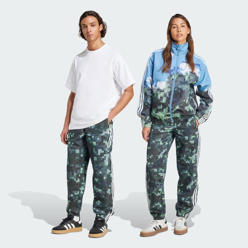 Verryttelypuku adidas Originals Originals x Minecraft Pixelated Camo Track Pants Vihreä | JZ9922