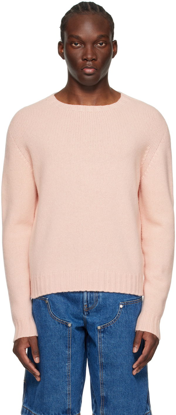 Villapaita Palm Angels Embroidered Sweater Vaaleanpunainen | PMHE027C99KNI0013001