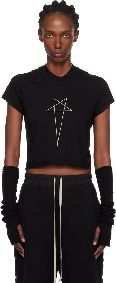 Crop top Rick Owens DRKSHDW Concordians Cropped Small Level T-shirt Musta | DS02E7207 RNEP3, 0