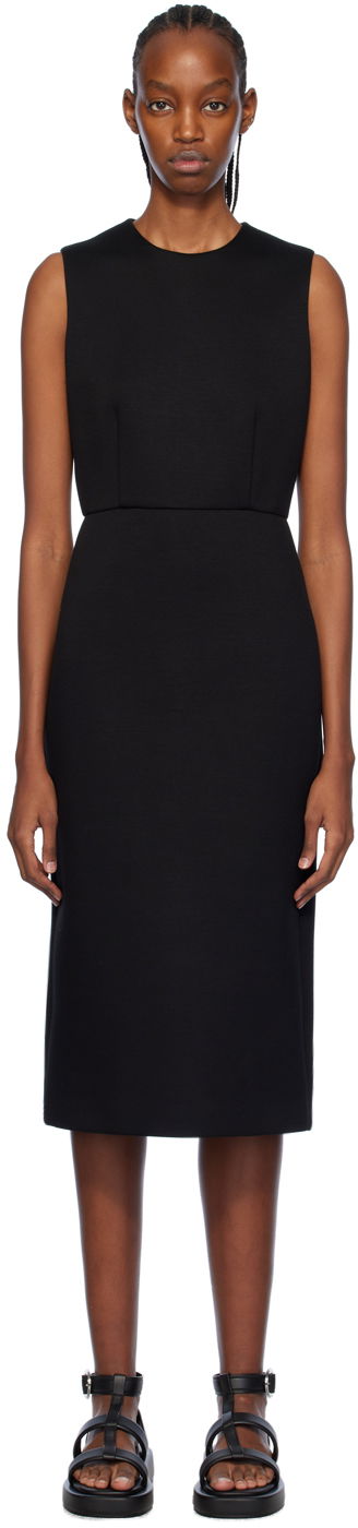 Mekko Max Mara Max Mara Maremar Sleeveless Midi Dress Musta | 2419621021600 MM13074
