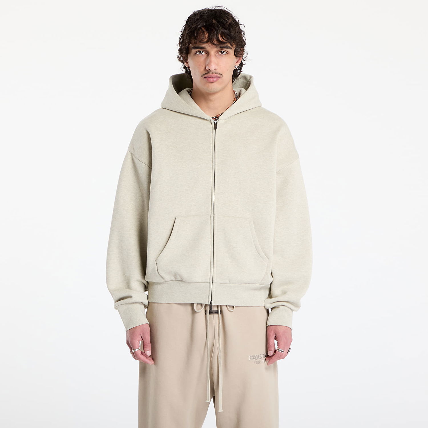 Huppari Fear of God Fear of God Essentials Classic Full Zip Hoodie XXS Beige | 192SP254782F-969, 0