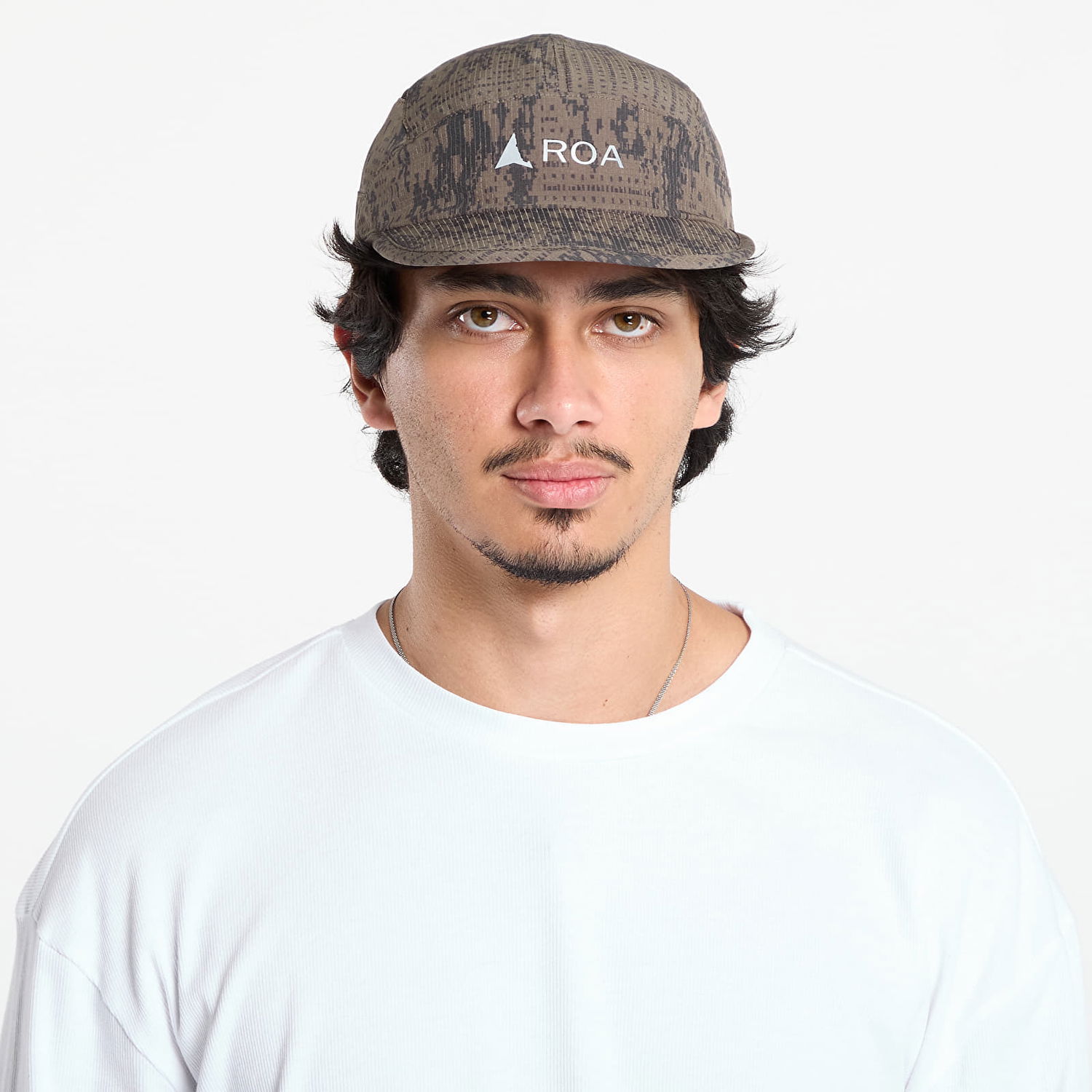 Korkki ROA ROA Bri Melted Print Open Weave Cap Ruskea | RBMW299FA54 GRN0010, 0