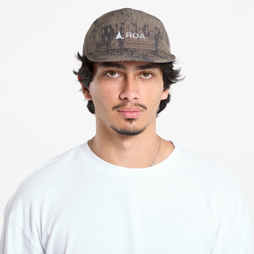 Korkki ROA ROA Bri Melted Print Open Weave Cap Ruskea | RBMW299FA54 GRN0010