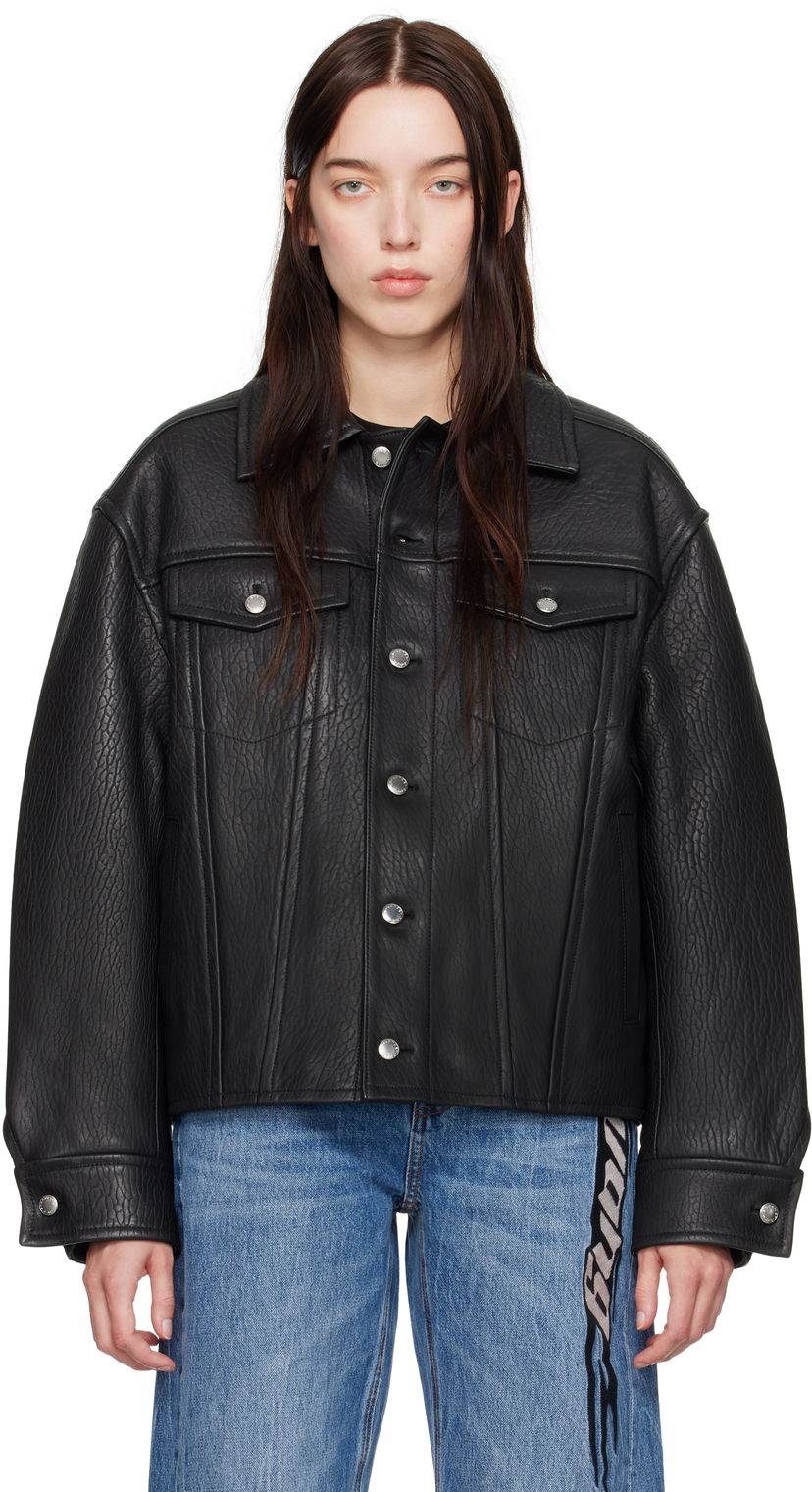 Takki Alexander Wang Leather Jacket Musta | 1WC4242582