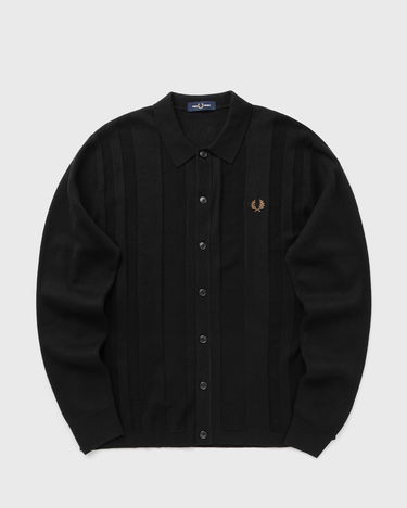 Paita Fred Perry Knitted Button-Through Shirt Musta | K9726-102, 2