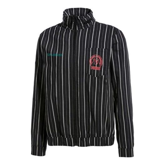 Tuulitakki Puma HAN Crossover Stripe Embroidered Woven Jacket Musta | 578246-01