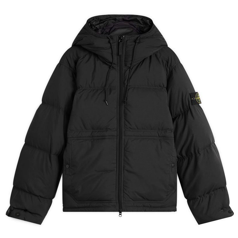 Puffer takki Stone Island Ripstop Cordura Down Jacket, Size Large Musta | K2S154100019-V0029