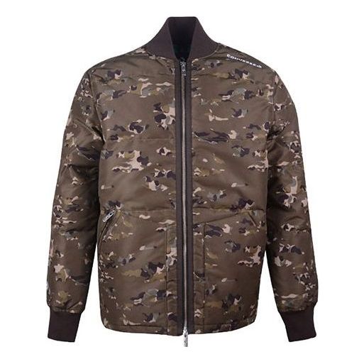 Bomber-takki Converse Printed Camo Mid Stand Collar Down Jacket Vihreä | 10018124-A01