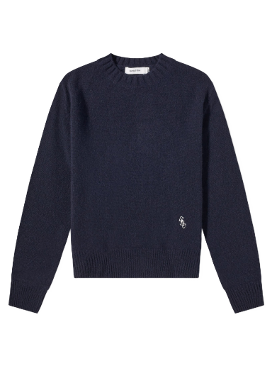 Villapaita Sporty & Rich Itzel Cashmere Crew Knit Tummansininen | CR731NA