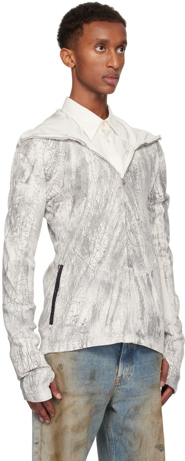 Huppari Acne Studios Acne Studios Dyed Zip-Up Hoodie Harmaa | BI0203-, 4