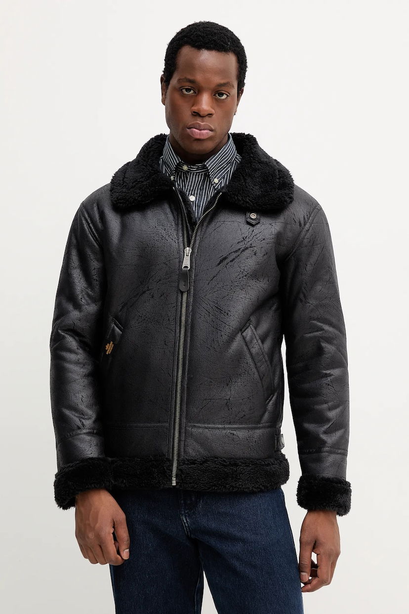Takki Alpha Industries Alpha Industries B-3 Shearling Jacket Musta | 143106.515
