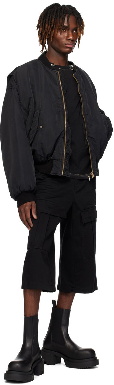 Bomber-takki We11done We11done Curved Bomber Jacket Musta | WD-JP0-25-005-U-BK, 3