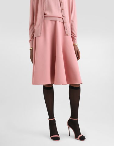 Hame Dolce & Gabbana Dolce & Gabbana Woolen Midi Circle Skirt Vaaleanpunainen | F4C02TFU2L8F0473, 3