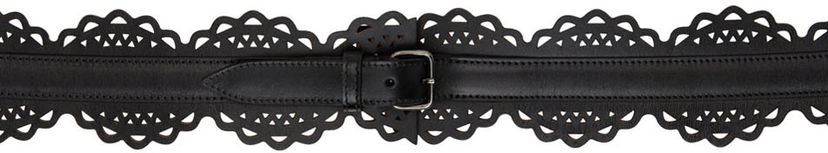 Vyöt Alaïa ALAÏA Vivienne Laser-Cut Leather Belt Musta | AA1C271MC0A29