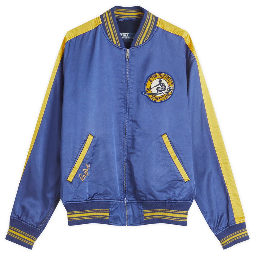 Bomber-takki Polo by Ralph Lauren Ralph Lauren Letterman Lined Bomber Jacket Sininen | 710964567001