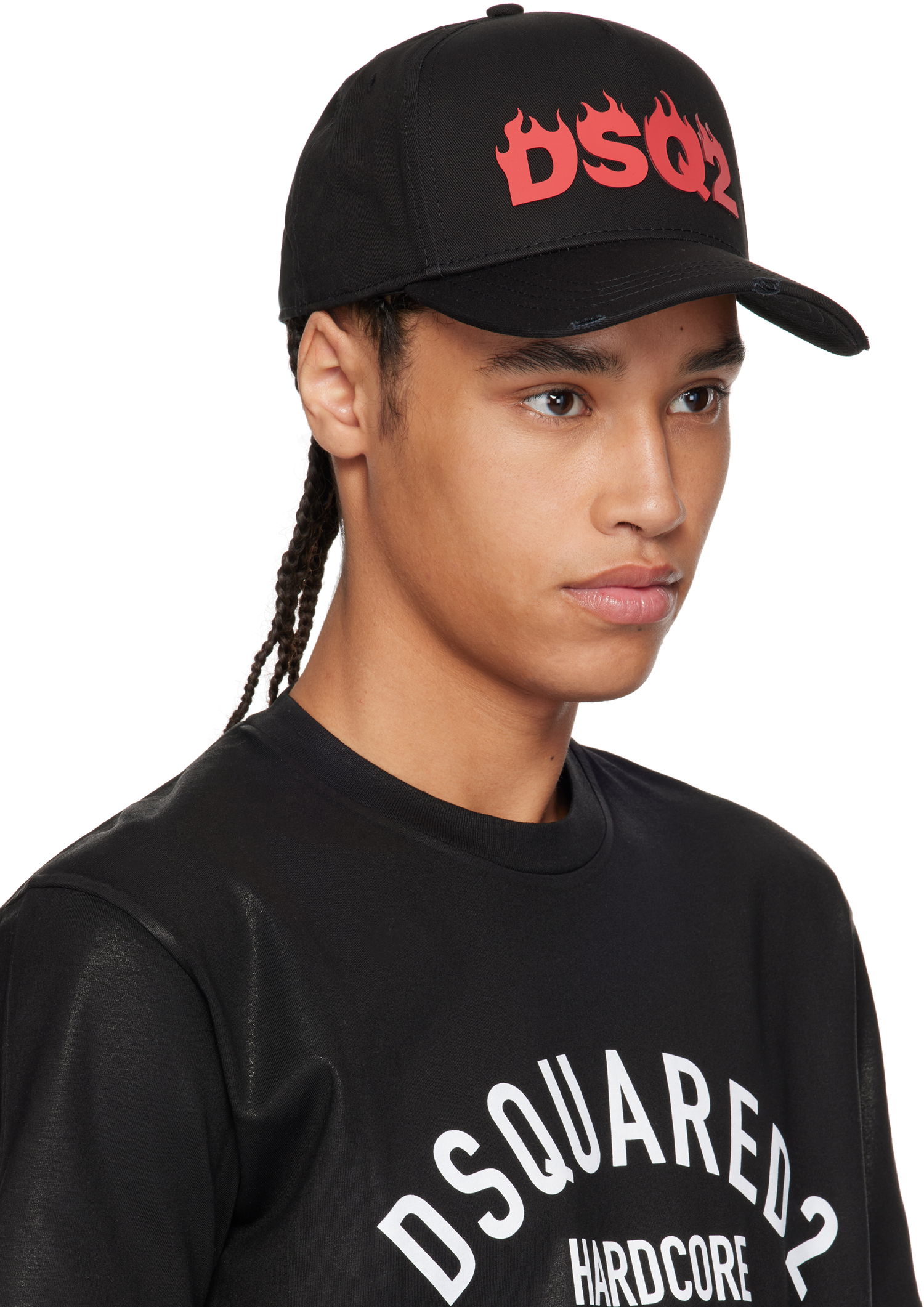 Korkki DSQUARED2 Dsquared2 Baseball Cap with Flames Logo Musta | BCM0915-05C00001-2124, 1