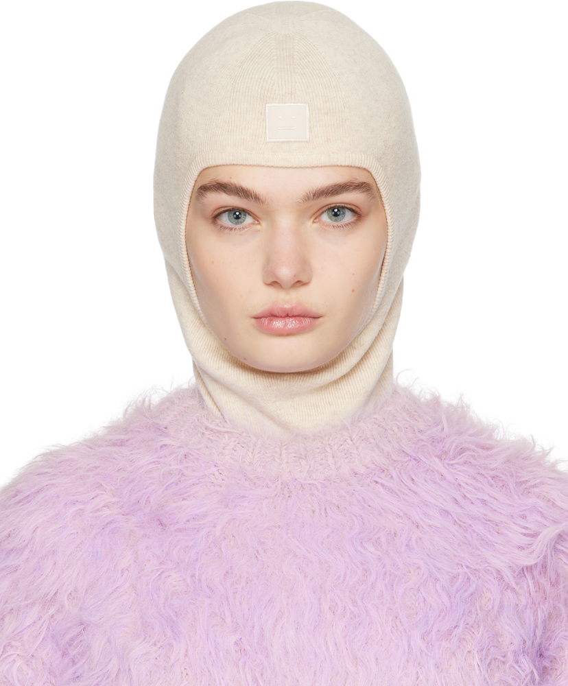 Pipo Acne Studios Acne Studios Face Logo Balaclava Beige | C40391-