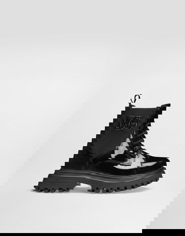 Asusteet Dolce & Gabbana Dolce & Gabbana Patent Leather Ankle Boots With Elastic Musta | D11360A9A8180999, 0