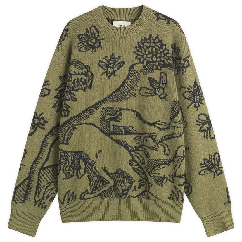 Villapaita Heresy Plague Knit Sweater Vihreä | HAW25-KW04