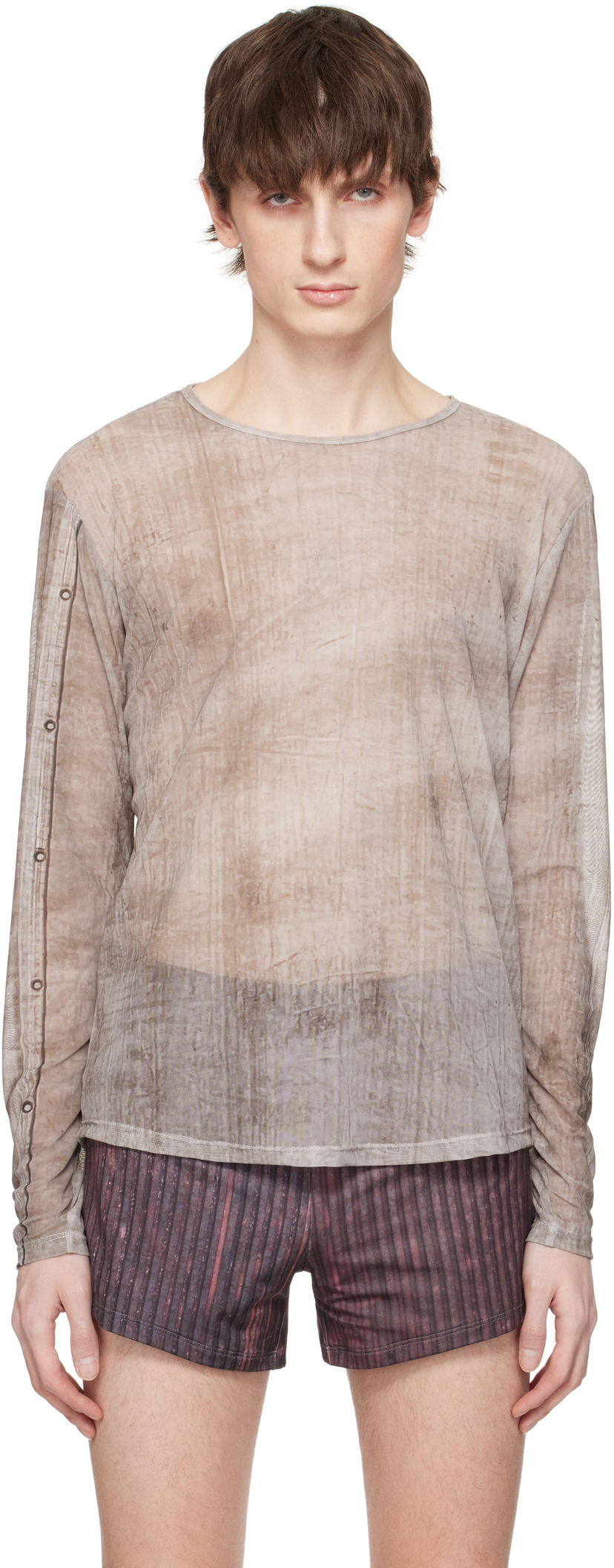 T-paita Serapis Serapis Piraeus Truck Tarp Tech Long Sleeve T-Shirt Ruskea | SS25_TT_4L