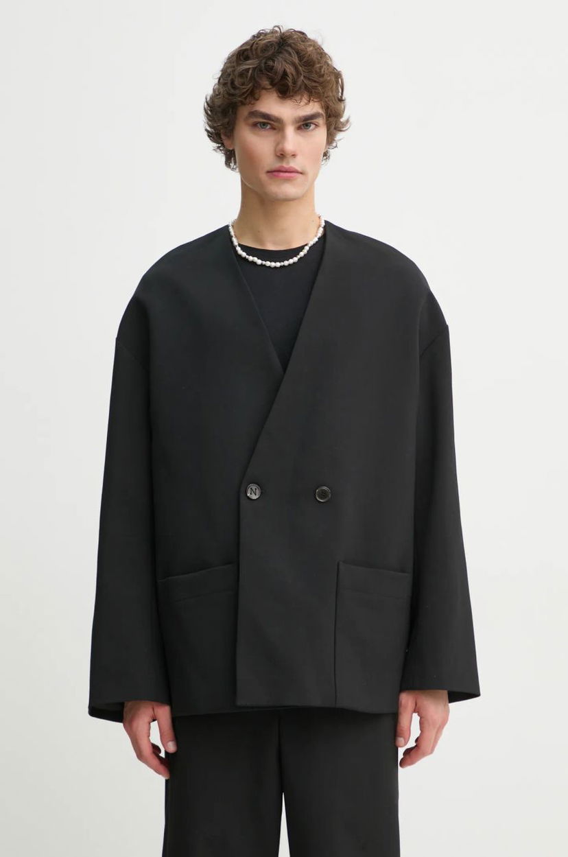 Takki Nanushka Nanushka CEDRIC Wool Blend Blazer Musta | NM24FWJK24499