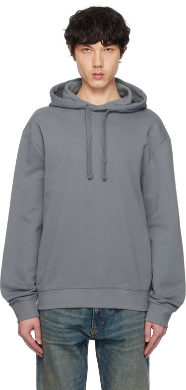 Huppari BOSS Contrast Logo Hoodie Musta | 50486478, 4