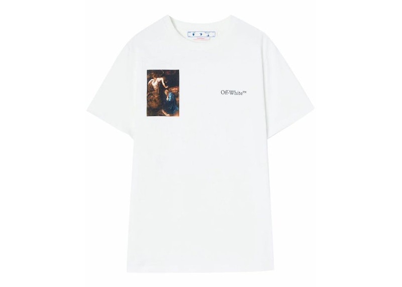 T-paita Off-White Caravaggio Lute Slim S/S T-Shirt White Valkoinen | OMAA027S22JER0010110