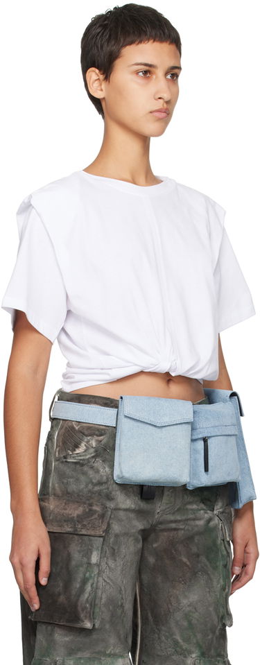 Crop top The Attico The Attico Denim Belt Bag Valkoinen | 241WKE11 D073, 1