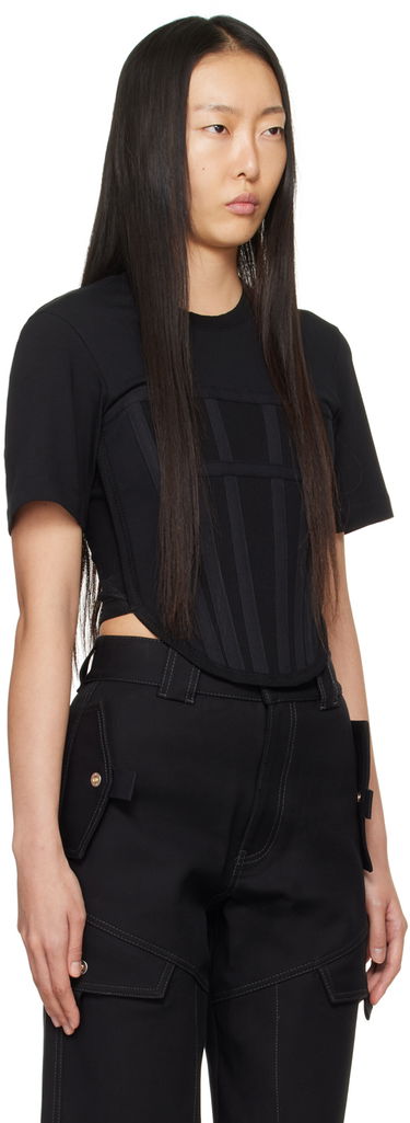 Crop top Dion Lee Corset T-Shirt Valkoinen | C3097R23, 4
